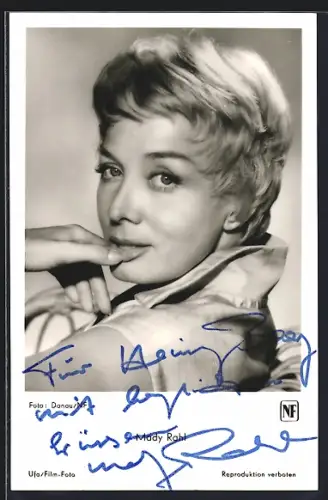 AK Mady Rahl, Portrait, Autograph
