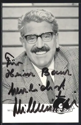 AK Willy Millowitsch im karierten Jackett, Autograph