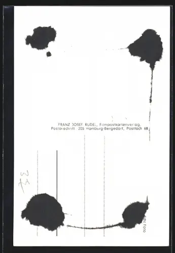 AK Heinz Engelmann mit Pfeife, Autograph