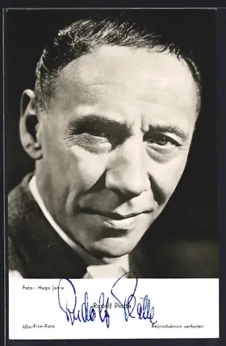 AK Rudolf Platte, Portrait, Autograph