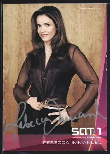 AK Rebecca Immanuel in der Serie Edel & Starck, Portrait, Autograph