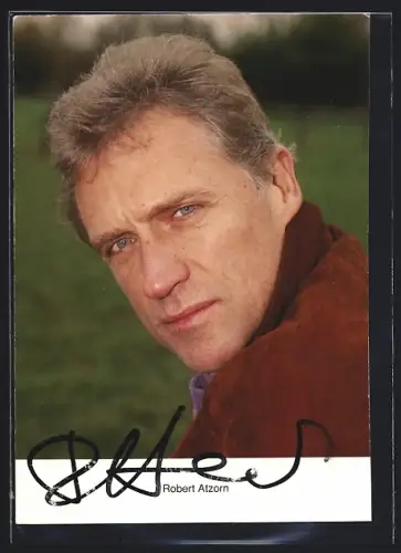 AK Robert Atzorn, Portrait, Autograph
