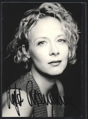 AK Katja Riemann, Portrait, Autograph