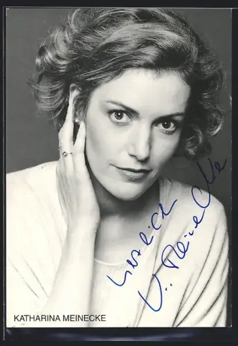 AK Katharina Meinecke, Portrait, Autograph