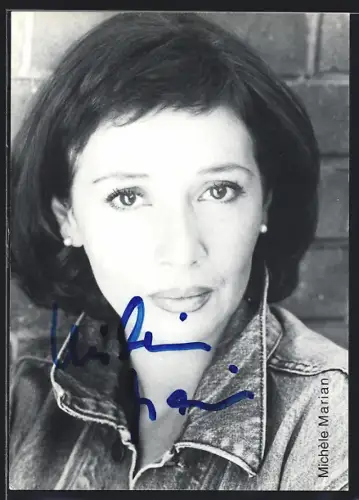 AK Michèle Marian, Portrait, Autograph