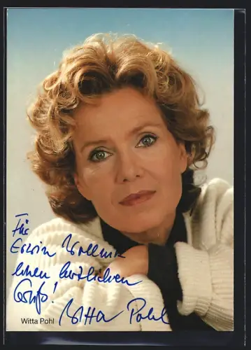 AK Witta Pohl, Portrait, Autograph