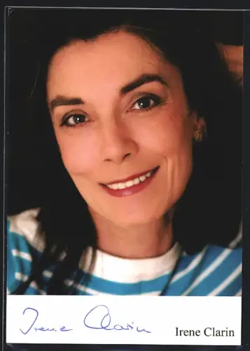 AK Irene Clarin, Portrait, Autograph
