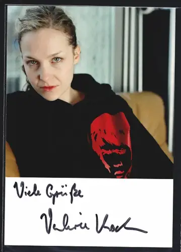 AK Valerie Koch, Portrait, Autograph