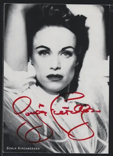 AK Sonja Kirchberger, Portrait, Autograph