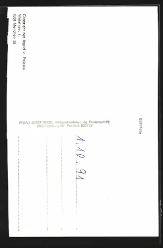 AK Diana Körner mit Ohrhängern, Autograph