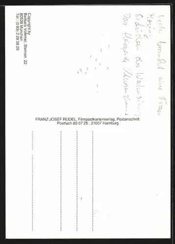 AK Diana Körner mit Hut, Autograph