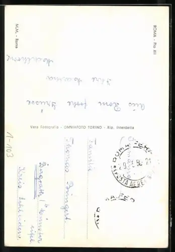 AK Papst Pius XII. mit weisser Kappe