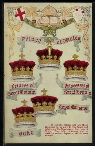 AK Prince of Wales, Princes of Great Britain, Duke, Kronen