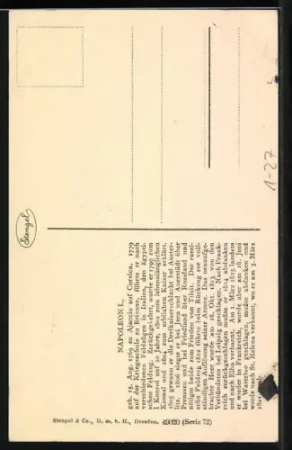 AK Napoleon I. in Uniform, 1769-1821