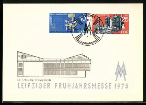 Künstler-AK Leipzig, Leipziger Frühjahrsmesse 1975, Information