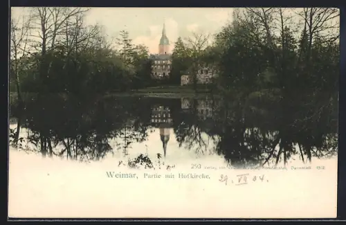 AK Weimar / Thüringen, Partie mit Hofkirche
