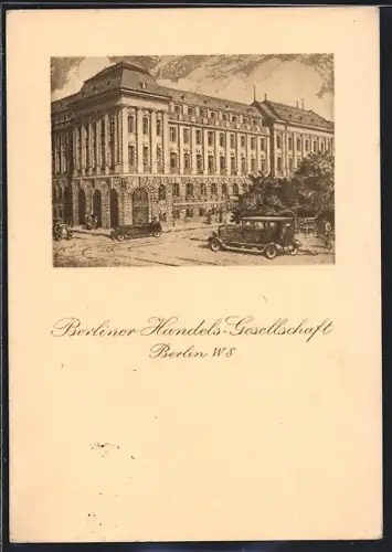 AK Berlin, Berliner Handels-Gesellschaft am Gendarmenmarkt