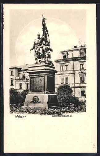 AK Weimar / Thüringen, Kriegerdenkmal, Watzdorfplatz