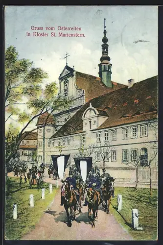 AK St. Marienstern, Osterreiten im Kloster St. Marienstein
