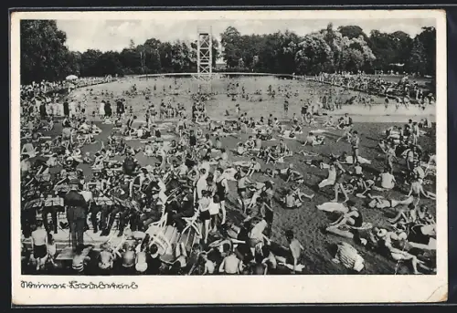 AK Weimar / Thüringen, Partie im Schwanseebad