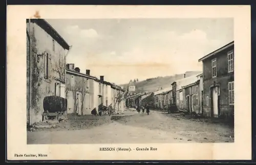 AK Resson /Meuse, Grande Rue, Strassenpartie