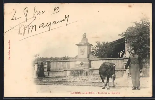 AK Lacroix-sur-Meuse, Fontaine de Minerve