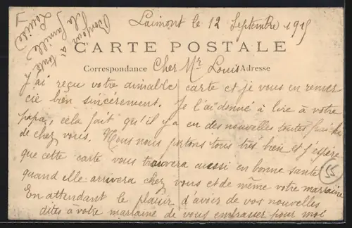 AK Laimont /Meuse, Rue du Château, Strassenpartie