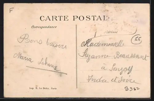 AK Troyon /Meuse, Rue de l`Église, Strassenpartie