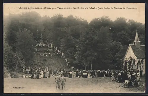 AK Ste-Anne-de-Broye près Vaucouleurs, La Chapelle, Bénédiction du Calvaire