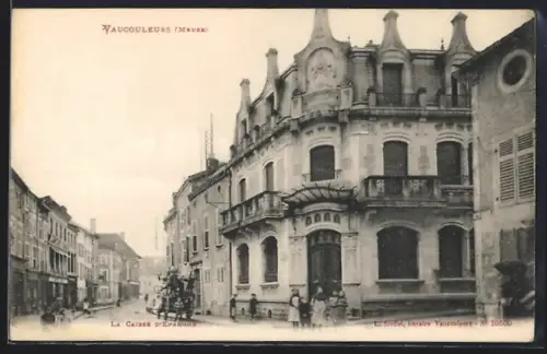 AK Vaucouleurs, la caisse d'epargne, Kinder auf Strasse