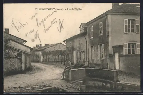 AK Villeroncourt /Meuse, Rue de l`Eglise, Strassenpartie
