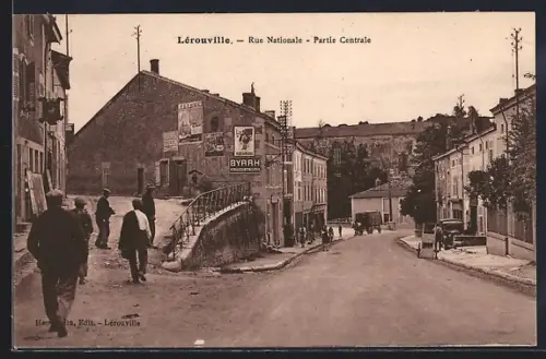 AK Lérouville, Rue Nationale, Partie Centrale, Strassenpartie