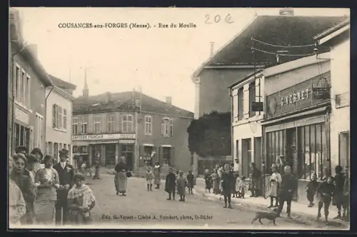 AK Cousances-aux-Forges /Meuse, Rue du Moulin, Strassenpartie