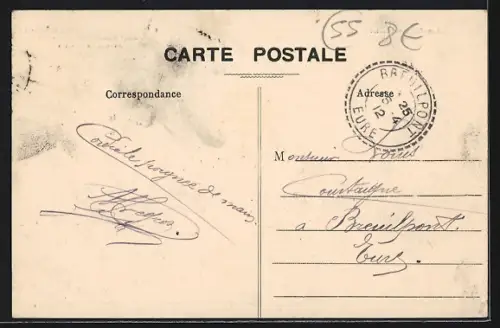 AK St-Mihiel /Meuse, L`Arrivée des Bleus du 25e Bataillon de Chasseurs, Avenue de la Gare