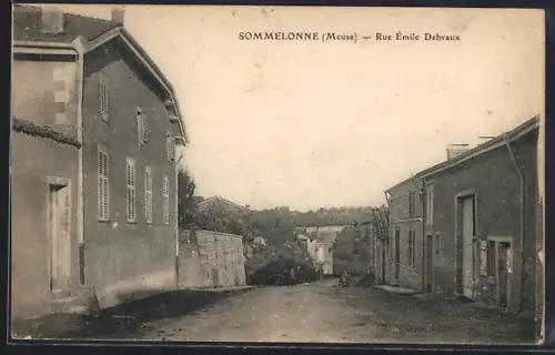 AK Sommelonne /Meuse, Rue Émile Debraux, Strassenpartie