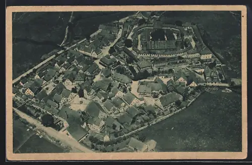 AK Lichtenau / Mittelfranken, Gesamtansicht vom Flugzeug aus gesehen
