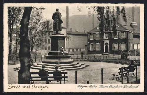 AK Hagen-Eilpe, Kaiser-Friedrich-Denkmal
