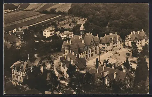 AK Falkenstein i. T., Neues Offiziersheim, Luftaufnahme