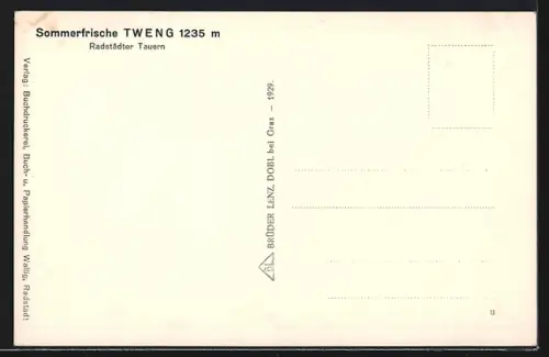 AK Tweng, Teilansicht mit Radstädter Tauern
