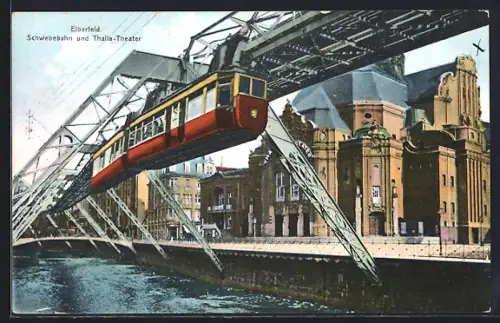 AK Elberfeld, Schwebebahn und Thalia-Theater