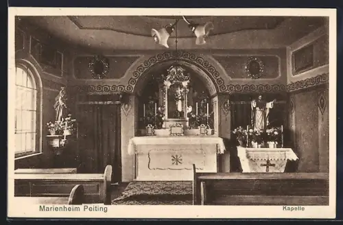 AK Peiting, Marienheim, Inneres der Kapelle