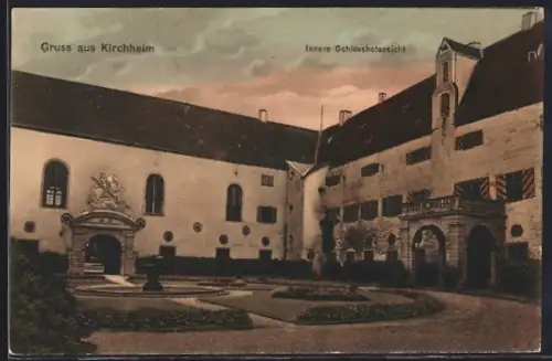 AK Kirchheim / Teck, Innere Schlosshofansicht