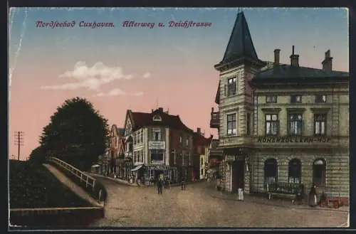 AK Cuxhaven, Alterweg und Deichstrasse