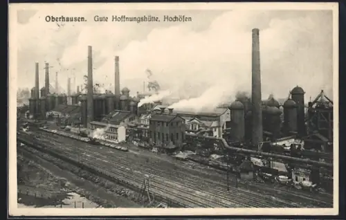 AK Oberhausen / Rhld., Gute Hoffnungshütte, Hochöfen