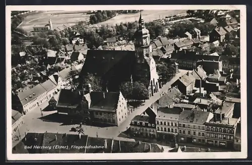 AK Bad Herzberg / Elster, Totalansicht, Fliegeraufnahme
