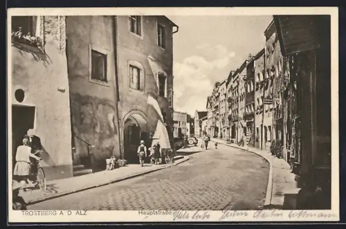 AK Trostberg a. d. Alz, Blick in die Hauptstrasse