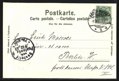 Künstler-AK C.Biese: Laufenburg, Totalansicht mit Kirche