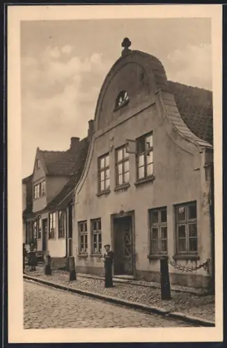 AK Preetz i. Holstein, Häuser am Feldmannplatz