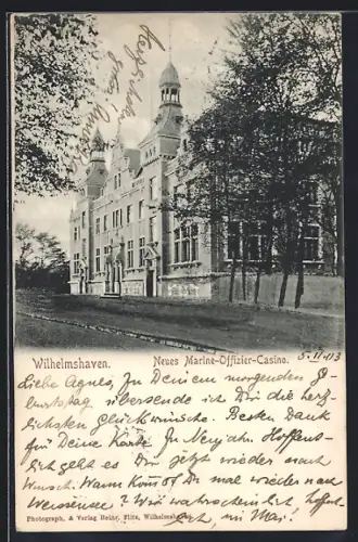 AK Wilhelmshaven, Neues Marine-Offizier-Casino, Kaserne