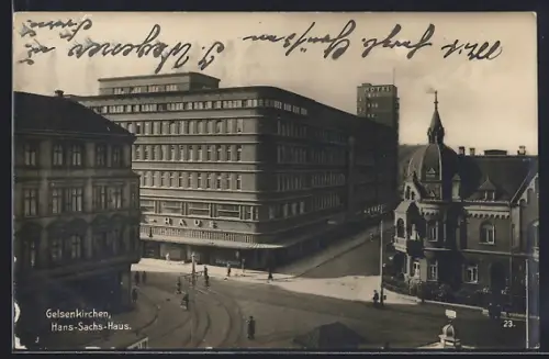 AK Gelsenkirchen, Partie am Hans-Sachs-Haus
